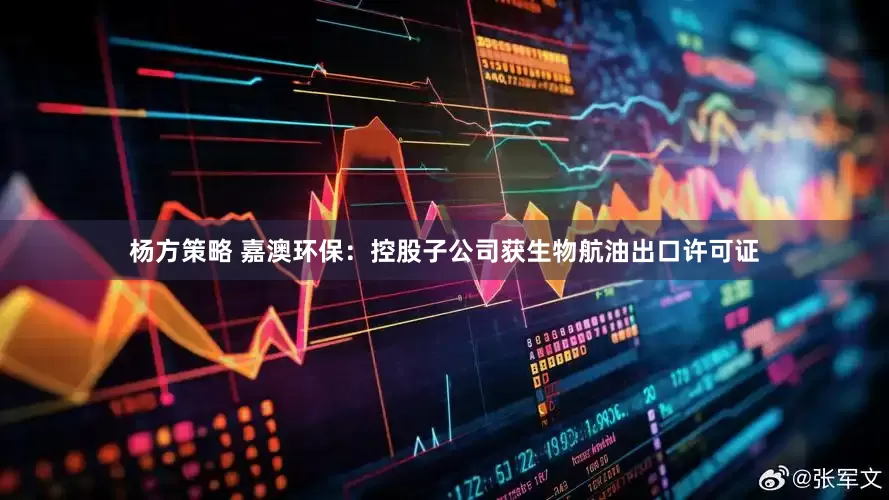 杨方策略 嘉澳环保：控股子公司获生物航油出口许可证